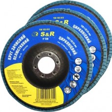 Круг зачистний пелюстковий S&R цирконієвий 125x22.2 з. 120 сталь 3 шт. (138125012-3)