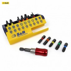 Набір біт із бітотримачем S&R Impact 60 мм 19 предметів (161100001)