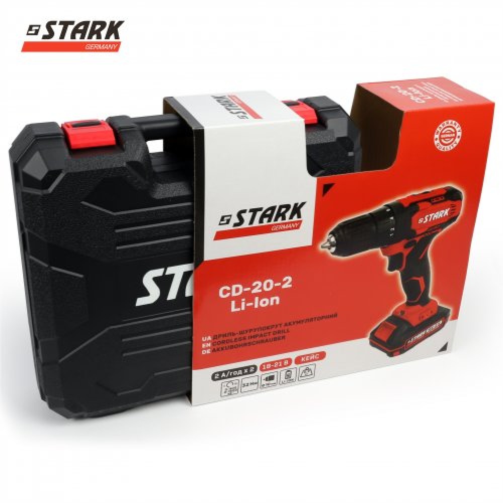 Дриль-шуруповерт ударний Stark CD-20-2 Li-Ion (210020010) Дриль-шуруповерт ударний Stark CD-20-2 Li-Ion (210020010)