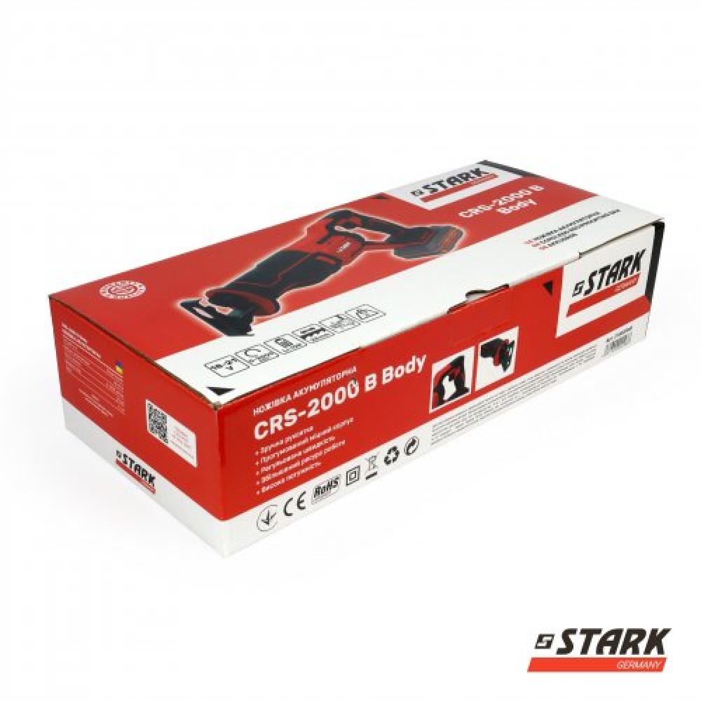 Ножівка акумуляторна Stark CRS-2000 B Body 210020040 (без АКБ та ЗП) Ножівка акумуляторна Stark CRS-2000 B Body 210020040 (без АКБ та ЗП)