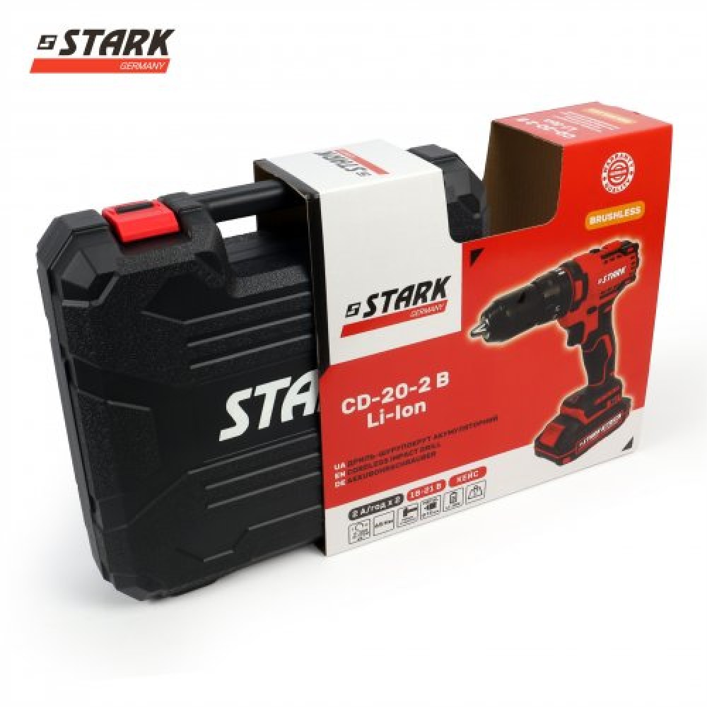 Дриль-шуруповерт акумуляторний Stark CD-20-2 B Li-Ion (210020110) Дриль-шуруповерт акумуляторний Stark CD-20-2 B Li-Ion (210020110)