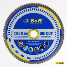 Диск пиляльний універсальний S&R UniCut Meister FWF 254х30х3 мм (245080254)