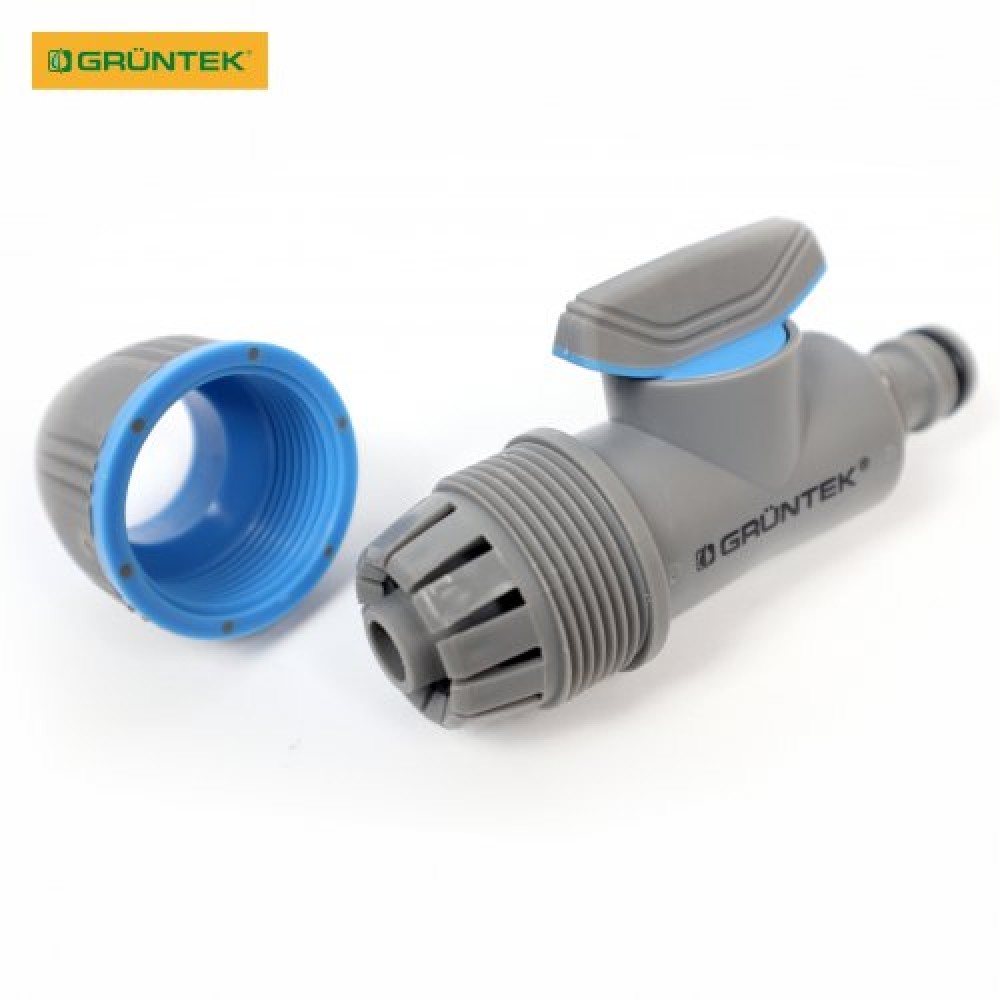 Адаптер із краном для шлангів GRUNTEK універсальний 1/2"-5/8"-3/4" (296693072) Адаптер із краном для шлангів GRUNTEK універсальний 1/2"-5/8"-3/4" (296693072)