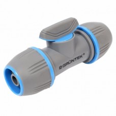 Адаптер із краном для шлангів GRUNTEK двосторонній 1/2"-5/8"-3/4" (296693074)