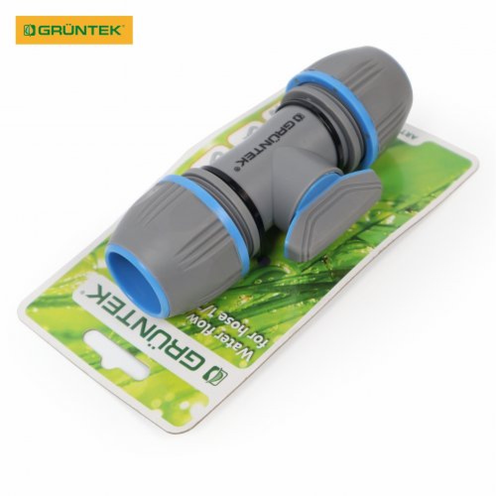 Адаптер із краном для шлангів GRUNTEK двосторонній 1/2"-5/8"-3/4" (296693074) Адаптер із краном для шлангів GRUNTEK двосторонній 1/2"-5/8"-3/4" (296693074)
