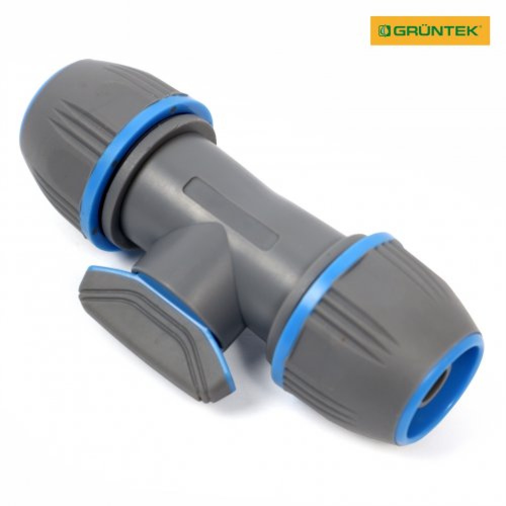 Адаптер із краном для шлангів GRUNTEK двосторонній 1/2"-5/8"-3/4" (296693074) Адаптер із краном для шлангів GRUNTEK двосторонній 1/2"-5/8"-3/4" (296693074)