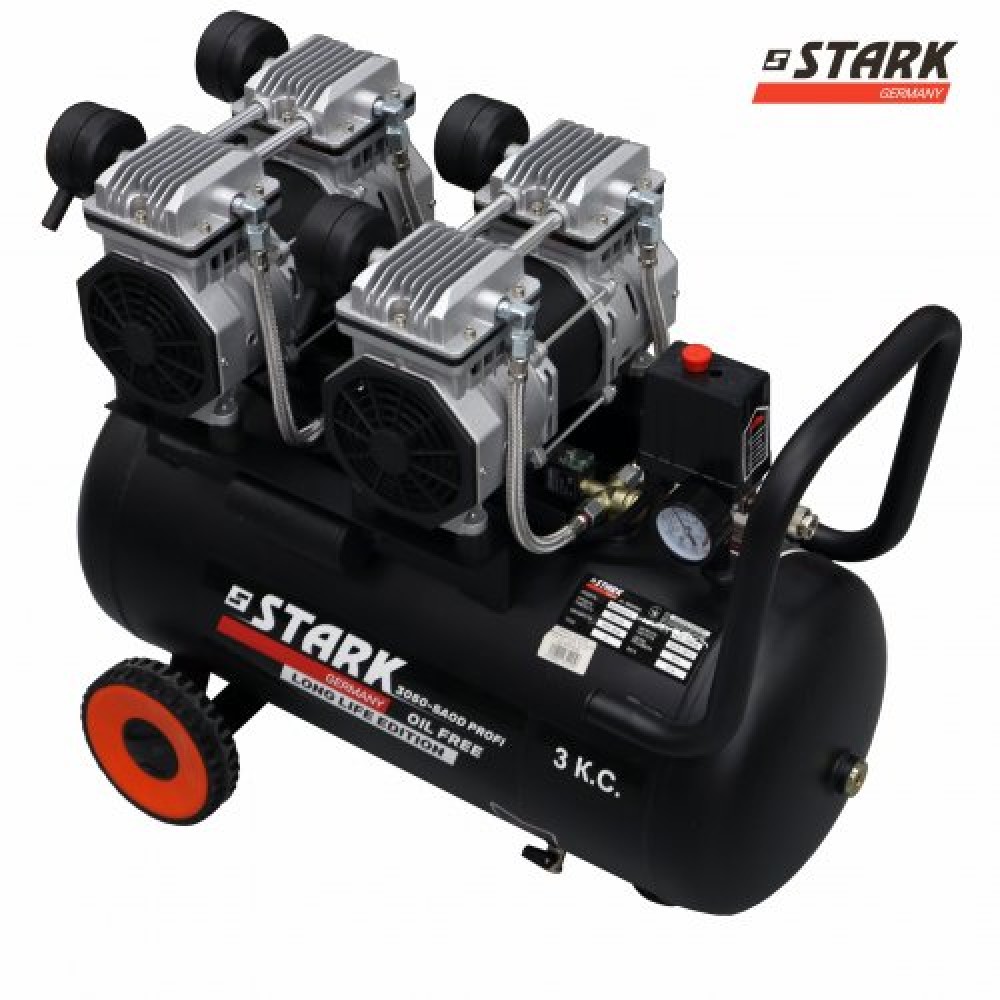 Компресор поршневий безмасляний STARK 3050-SAOD Profi 50 л (300030055) Компресор поршневий безмасляний STARK 3050-SAOD Profi 50 л (300030055)