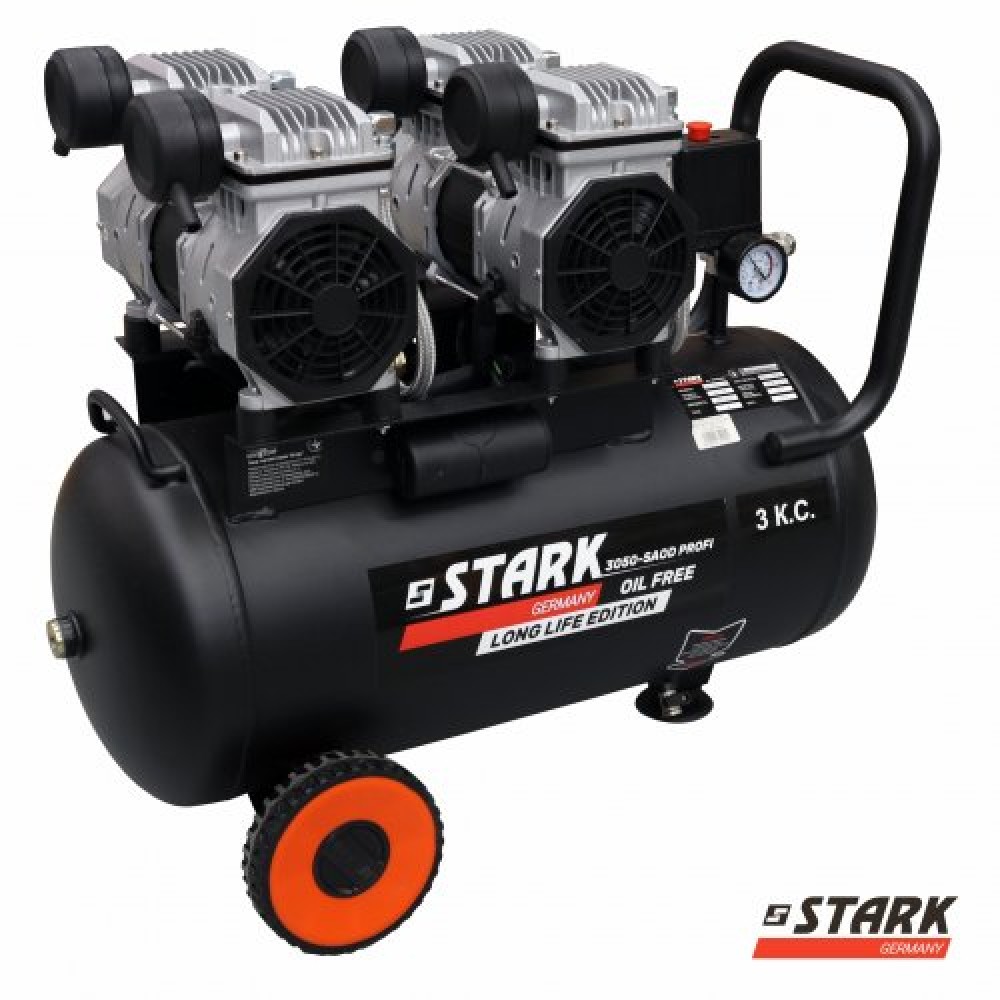 Компресор поршневий безмасляний STARK 3050-SAOD Profi 50 л (300030055) Компресор поршневий безмасляний STARK 3050-SAOD Profi 50 л (300030055)