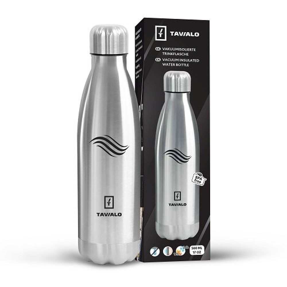 Термопляшка Tavialo 500 мл сріблястий колір(191500109) Термопляшка Tavialo 500 мл сріблястий колір(191500109)