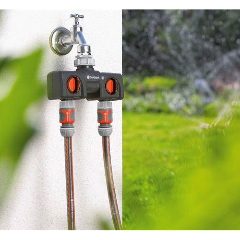 Розподільник 2-х канальний безшумний Gardena 08193-20.000.00 Розподільник 2-х канальний безшумний Gardena 08193-20.000.00