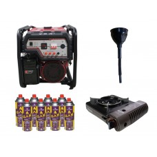 Бензиновий генератор EF Power YH6500S-IV + газова плитка Orcamp CK-505 + 4 газових картриджа 400 мл