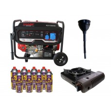 Бензиновий генератор MAST GROUP RD10800E + газова плитка Orcamp CK-505 + електричний обігрівач Gardyer HE2000