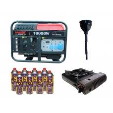 Бензиновий генератор MAST GROUP YH13000 + газова плитка Orcamp CK-505 + 4 газових картриджа 400 мл