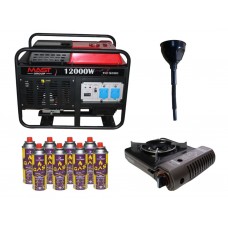 Бензиновий генератор MAST GROUP YH15000 + газова плитка Orcamp CK-505 + електричний обігрівач Gardyer HE2000