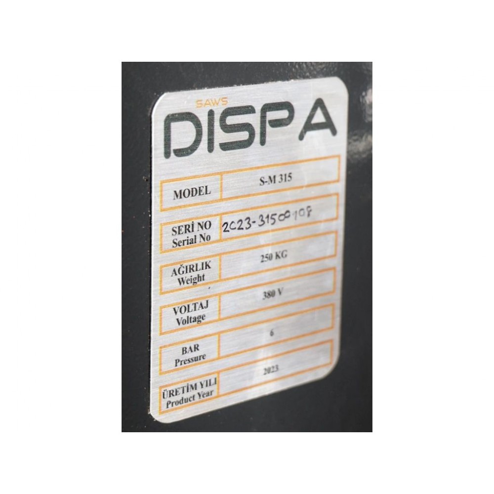 Дискова пила по металу з пневмо-затиском Dispa Makina S-M 315 Дискова пила по металу з пневмо-затиском Dispa Makina S-M 315