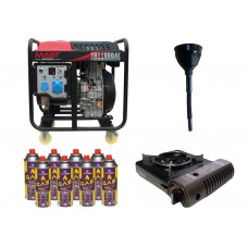 Дизельний генератор MAST GROUP YH11000AE + газова плитка Orcamp CK-505 + електричний обігрівач Gardyer HE2000