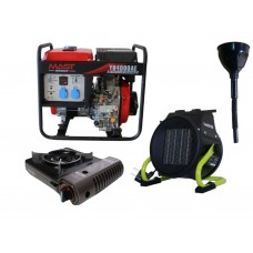 Дизельний генератор MAST GROUP YH4000AE + газова плитка Orcamp CK-505 + електричний обігрівач Gardyer HE2000