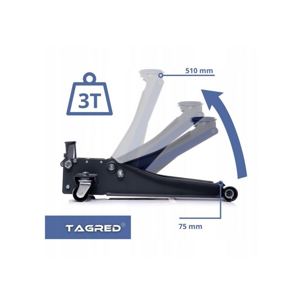 Двопоршневий низькопрофільний домкрат TAGRED TA287 Двопоршневий низькопрофільний домкрат TAGRED TA287
