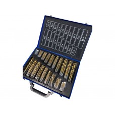 Комплект спіральних свердел із швидкорізальної сталі, 170 шт., 1-10 мм, нітрид титану Holzmann SPS170TIN