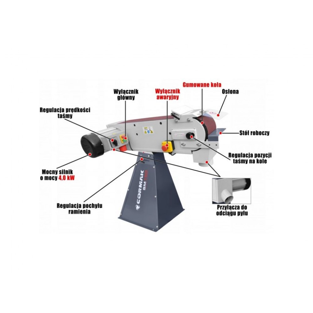 Стрічково-шліфувальний верстат CORMAK SM150 Стрічково-шліфувальний верстат CORMAK SM150