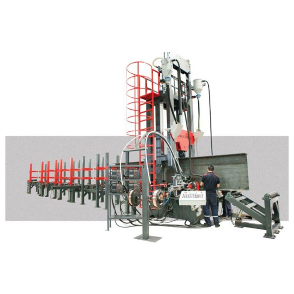 Лінія зварювання двотаврової балки 12м Akyapak HBW 2000x1000 Лінія зварювання двотаврової балки 12м Akyapak HBW 2000x1000