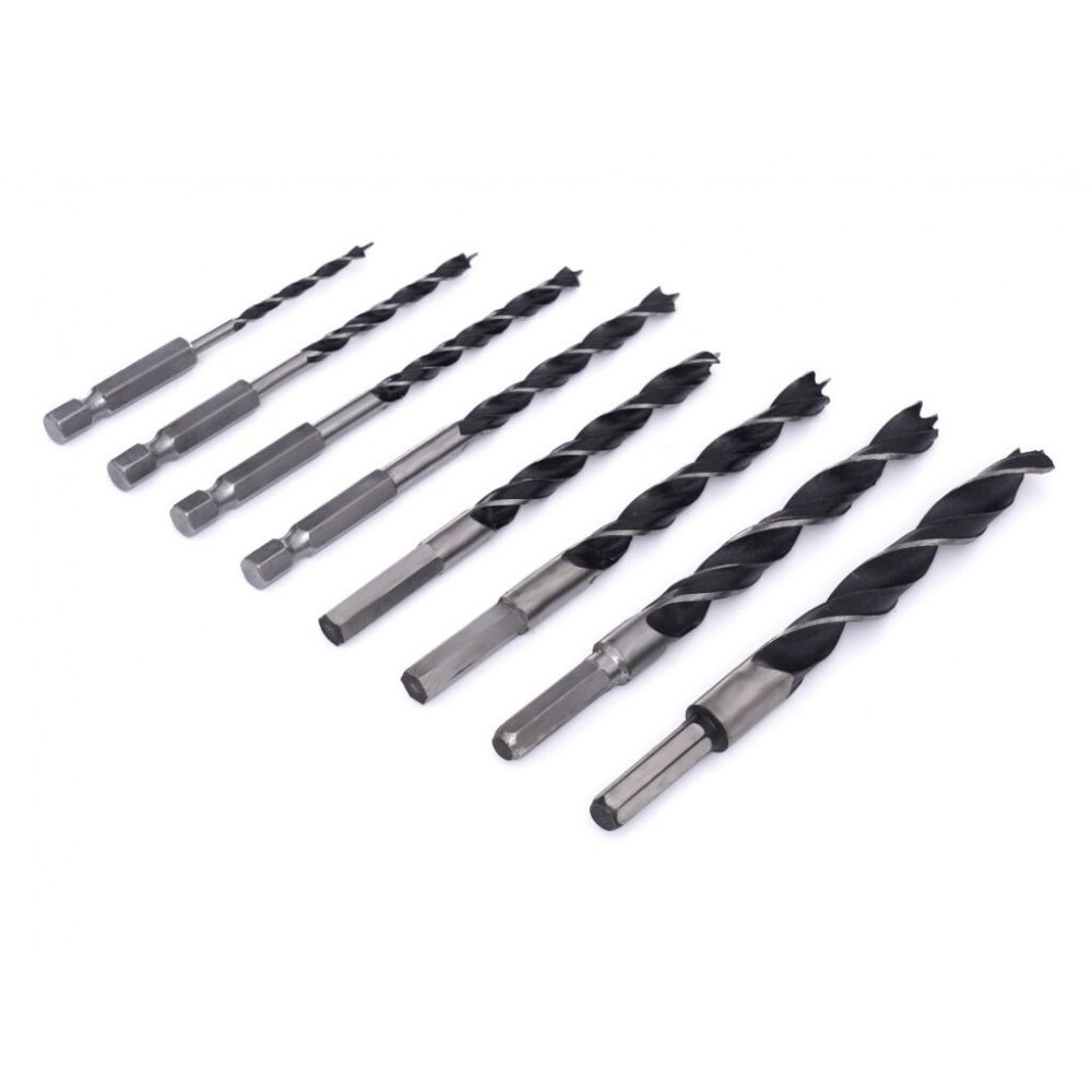 Набір свердел по дереву HEX 1/4", 8 шт TAGRED TA4184