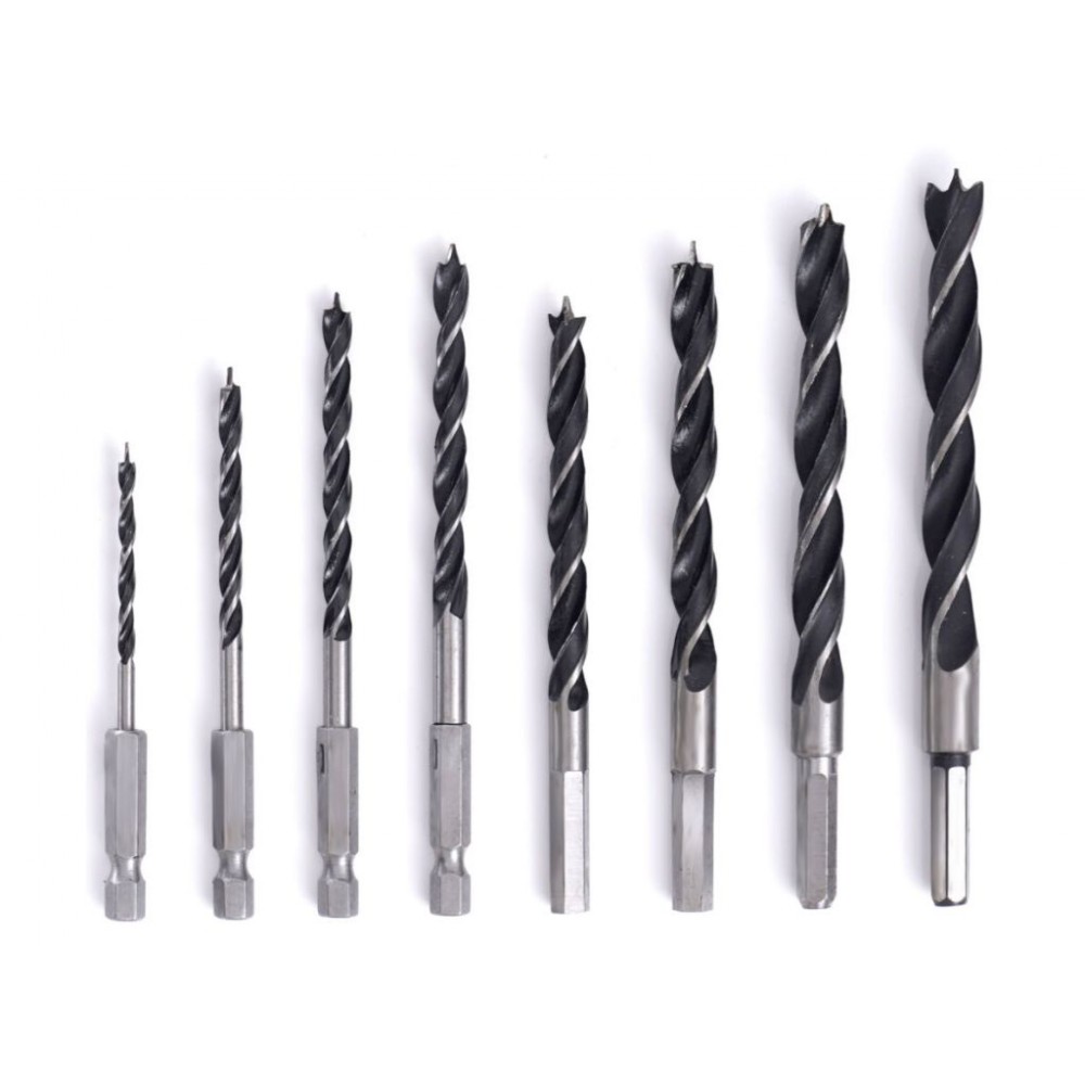 Набір свердел по дереву HEX 1/4", 8 шт TAGRED TA4184