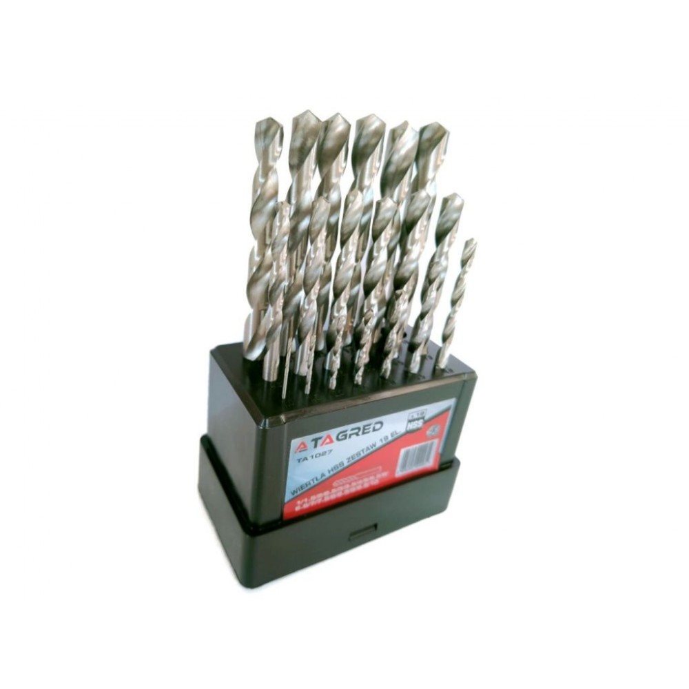Набір свердл по металу TAGRED TA1027, 19 шт