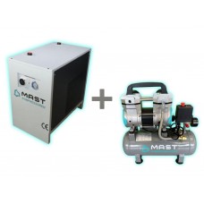 Осушувач стисненого повітря Mast SHB-10 + безмасляний поршневий компресор Mast MOF1390/1100-9L