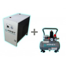Осушувач стисненого повітря Mast SHB-20 + безмасляний поршневий компресор Mast MOF1390/1100 compact