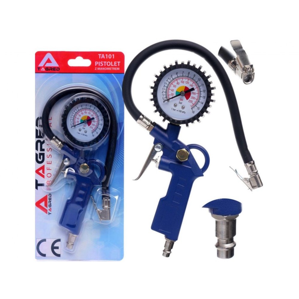 Пістолет для накачування з манометром TAGRED TA101