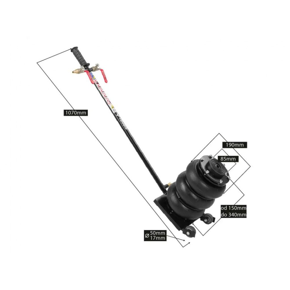 Пневматичний домкрат 2 т REDATS Snowman Пневматичний домкрат 2 т REDATS Snowman