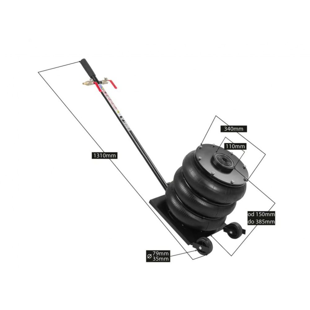 Пневматичний домкрат 4,5 т REDATS Snowman Пневматичний домкрат 4,5 т REDATS Snowman