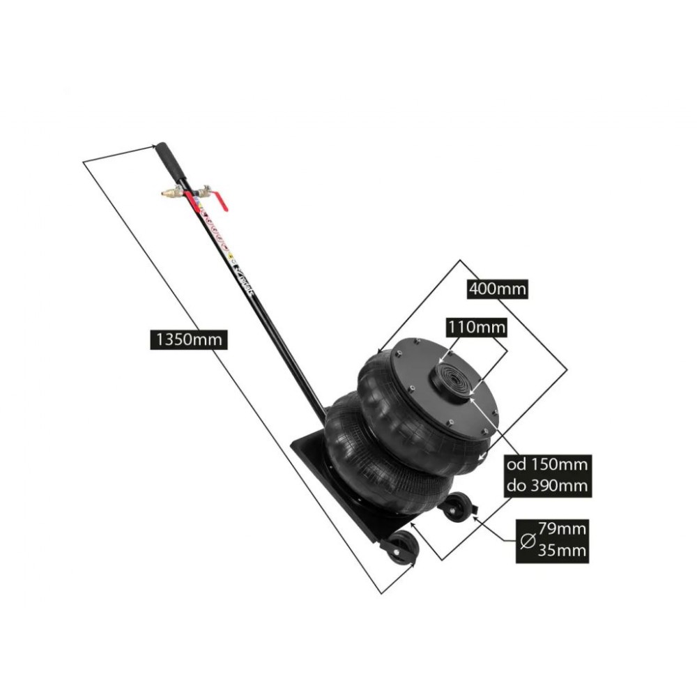 Професійний пневматичний домкрат 8 т REDATS Професійний пневматичний домкрат 8 т REDATS