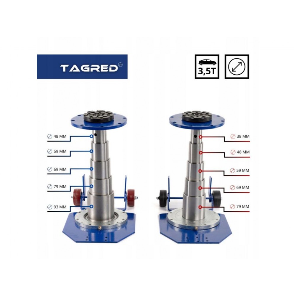 Пневматичний підйомник, подушка TAGRED TA256 Пневматичний підйомник, подушка TAGRED TA256