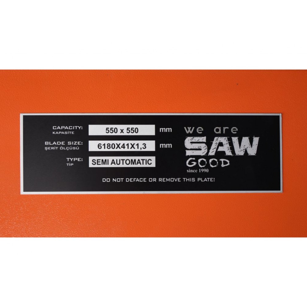 Напівавтоматична двохколонна стрічкова пилка DISPA MAKINA D-Y 550 Напівавтоматична двохколонна стрічкова пилка DISPA MAKINA D-Y 550