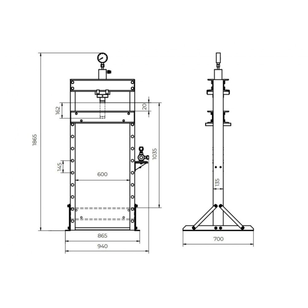 Прес гідравлічний Holzmann WP30ECO Прес гідравлічний Holzmann WP30ECO