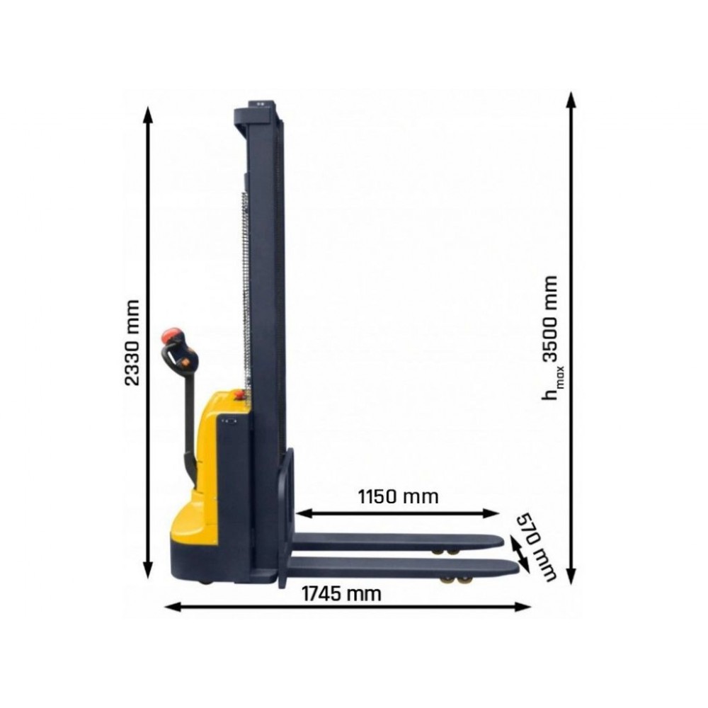 Штабелер Cormak Q15E35 (електричний привід та підйом) Штабелер Cormak Q15E35 (електричний привід та підйом)