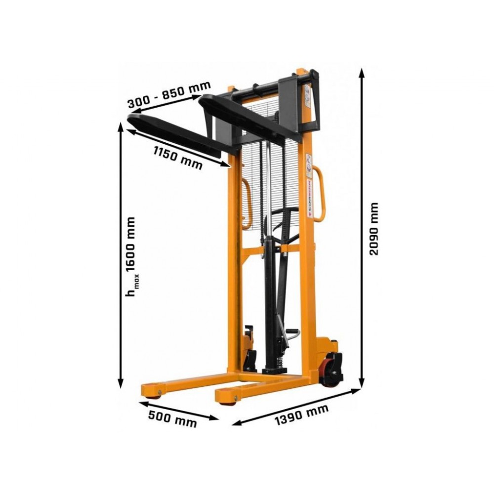 Штабелер ручний з регульованими вилами Cormak WHRS 2016 Штабелер ручний з регульованими вилами Cormak WHRS 2016