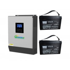 Сонячний фотоелектричний інвертор OFF-GRID PWM3KW50A PWM 3 KW + WiFi + акумулятор Bass Polska AGM BP-5976 (х2)