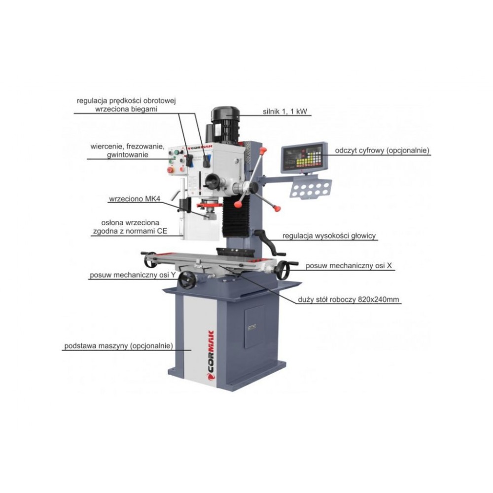 Свердлильно-фрезерний верстат Cormak ZX 7045 Свердлильно-фрезерний верстат Cormak ZX 7045