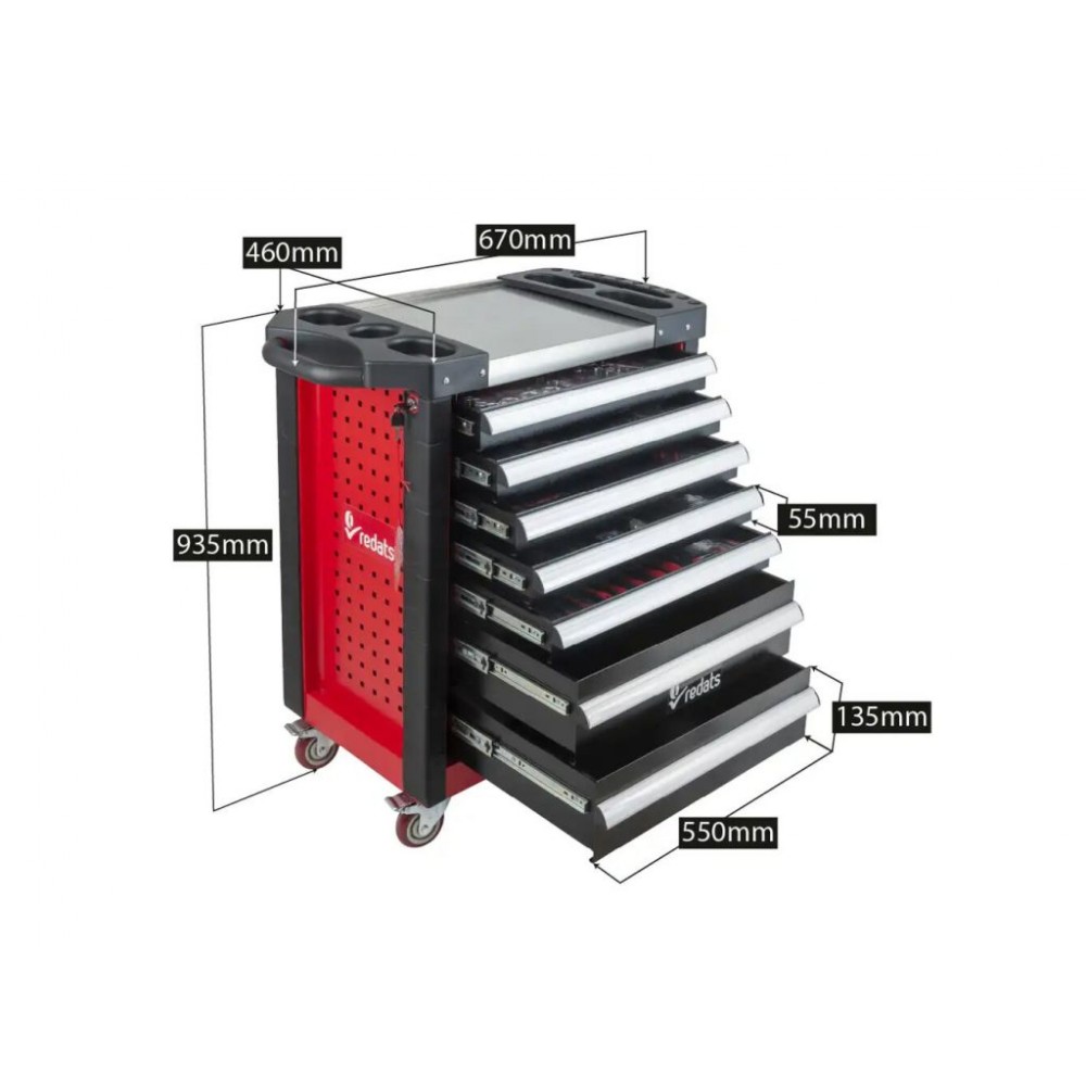 Візок для майстерні з інструментами 420 елементів REDATS Візок для майстерні з інструментами 420 елементів REDATS
