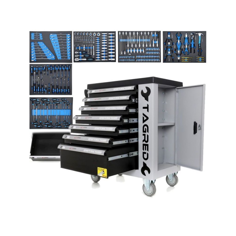 Візок з інструментами для майстерні TAGRED TA212, 251 ел