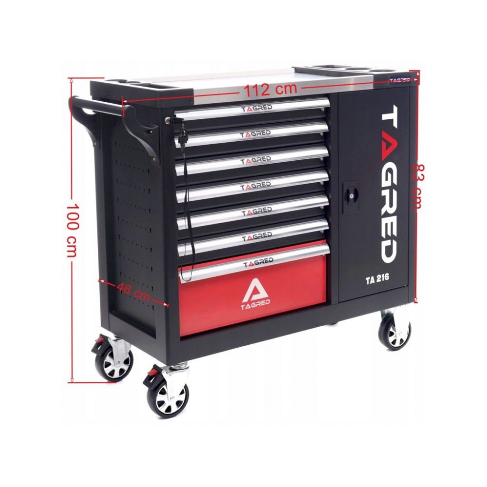Візок для майстерні з інструментами TAGRED TA216, 306 ел