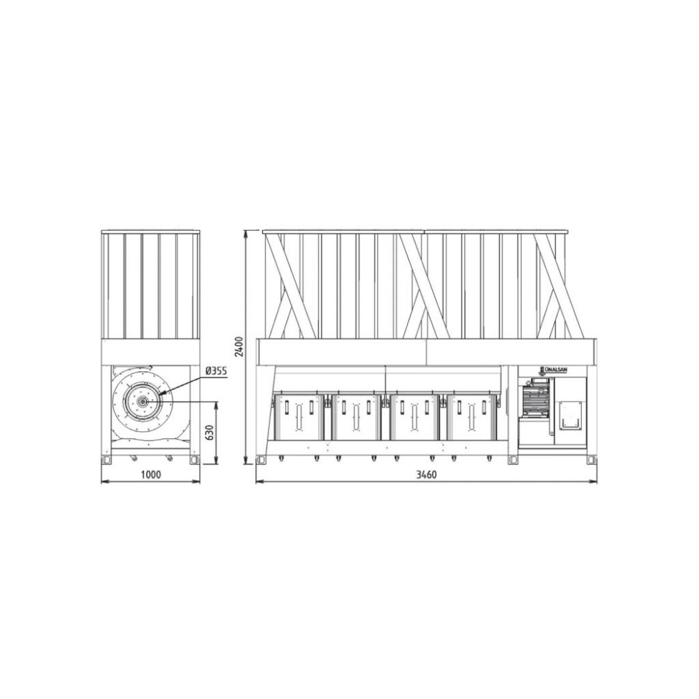 Внутрішньоцехова промислова аспірація Unalsan AMS 100 EK Внутрішньоцехова промислова аспірація Unalsan AMS 100 EK