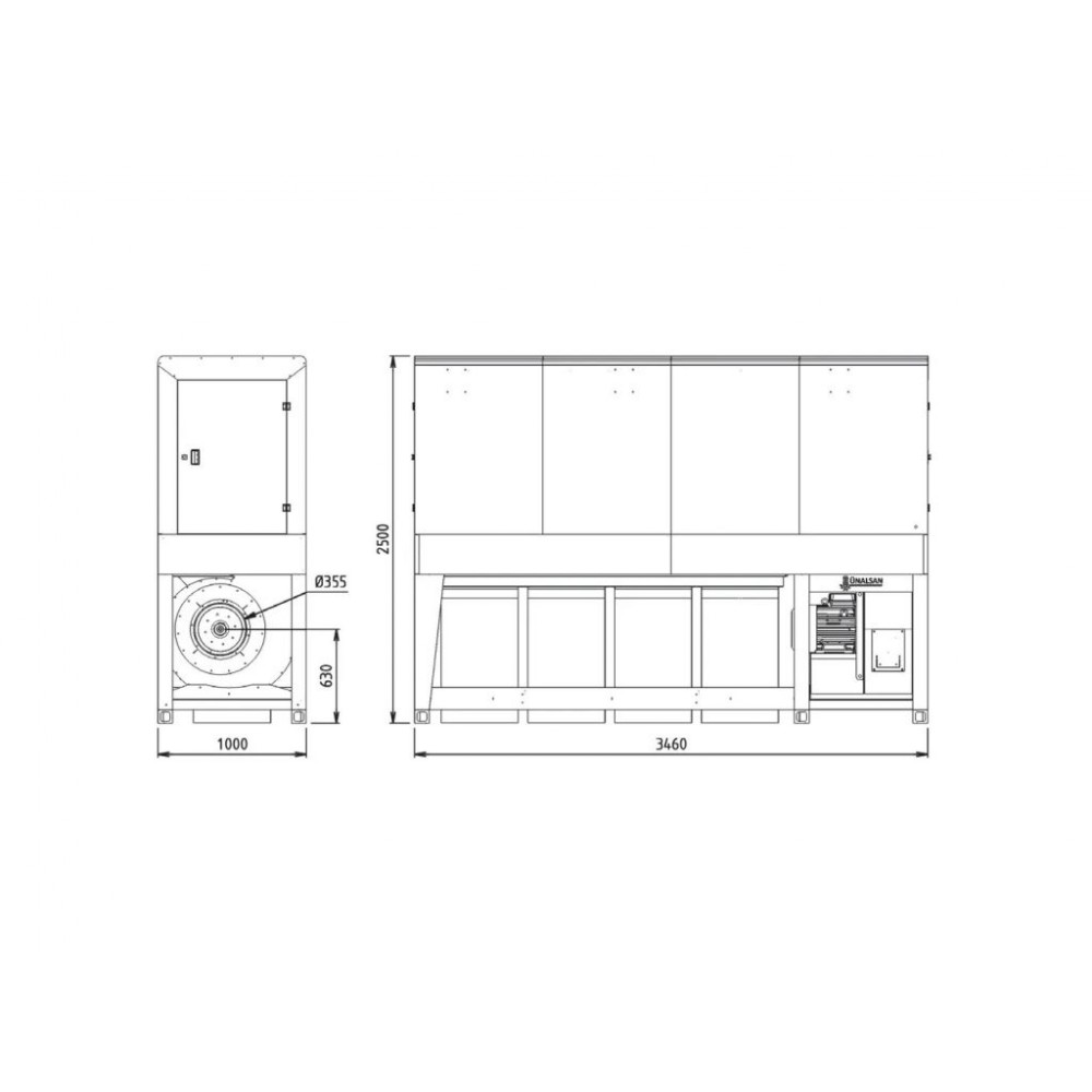 Внутрішньоцехова промислова аспірація Unalsan AMS 100 KT Внутрішньоцехова промислова аспірація Unalsan AMS 100 KT