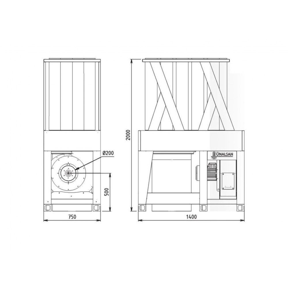 Внутрішньоцехова промислова аспірація Unalsan AMS 35 ET Внутрішньоцехова промислова аспірація Unalsan AMS 35 ET