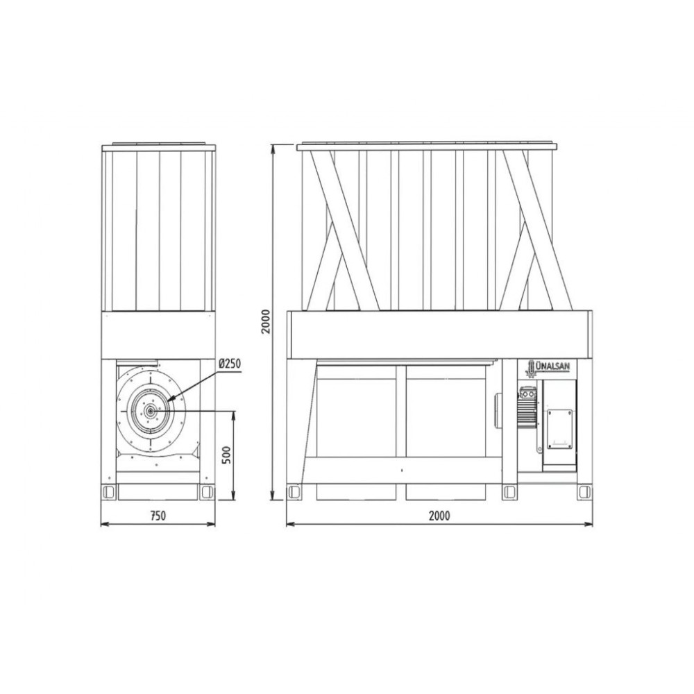 Внутрішньоцехова промислова аспірація Unalsan AMS 40 ET Внутрішньоцехова промислова аспірація Unalsan AMS 40 ET