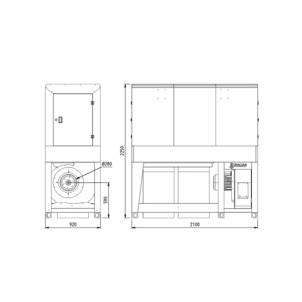 Внутрішньоцехова промислова аспірація Unalsan AMS 50 KT Внутрішньоцехова промислова аспірація Unalsan AMS 50 KT