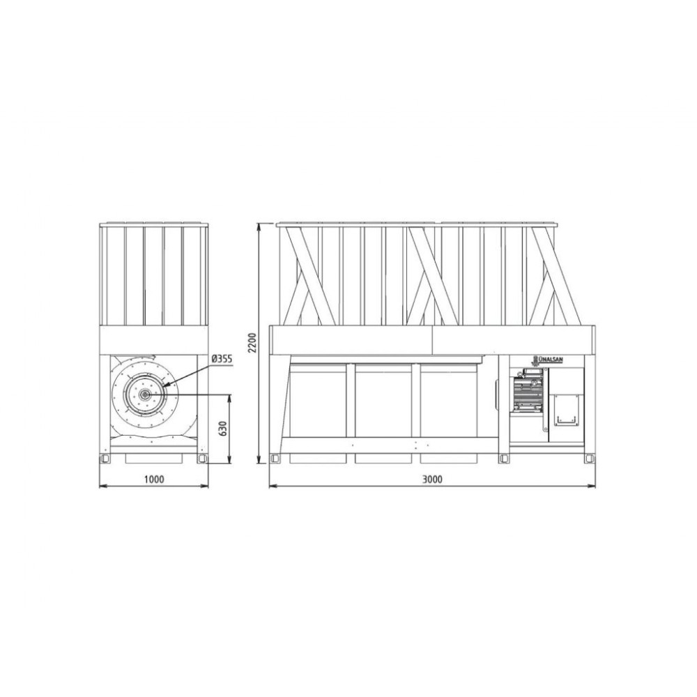 Внутрішньоцехова промислова аспірація Unalsan AMS 85 ET Внутрішньоцехова промислова аспірація Unalsan AMS 85 ET
